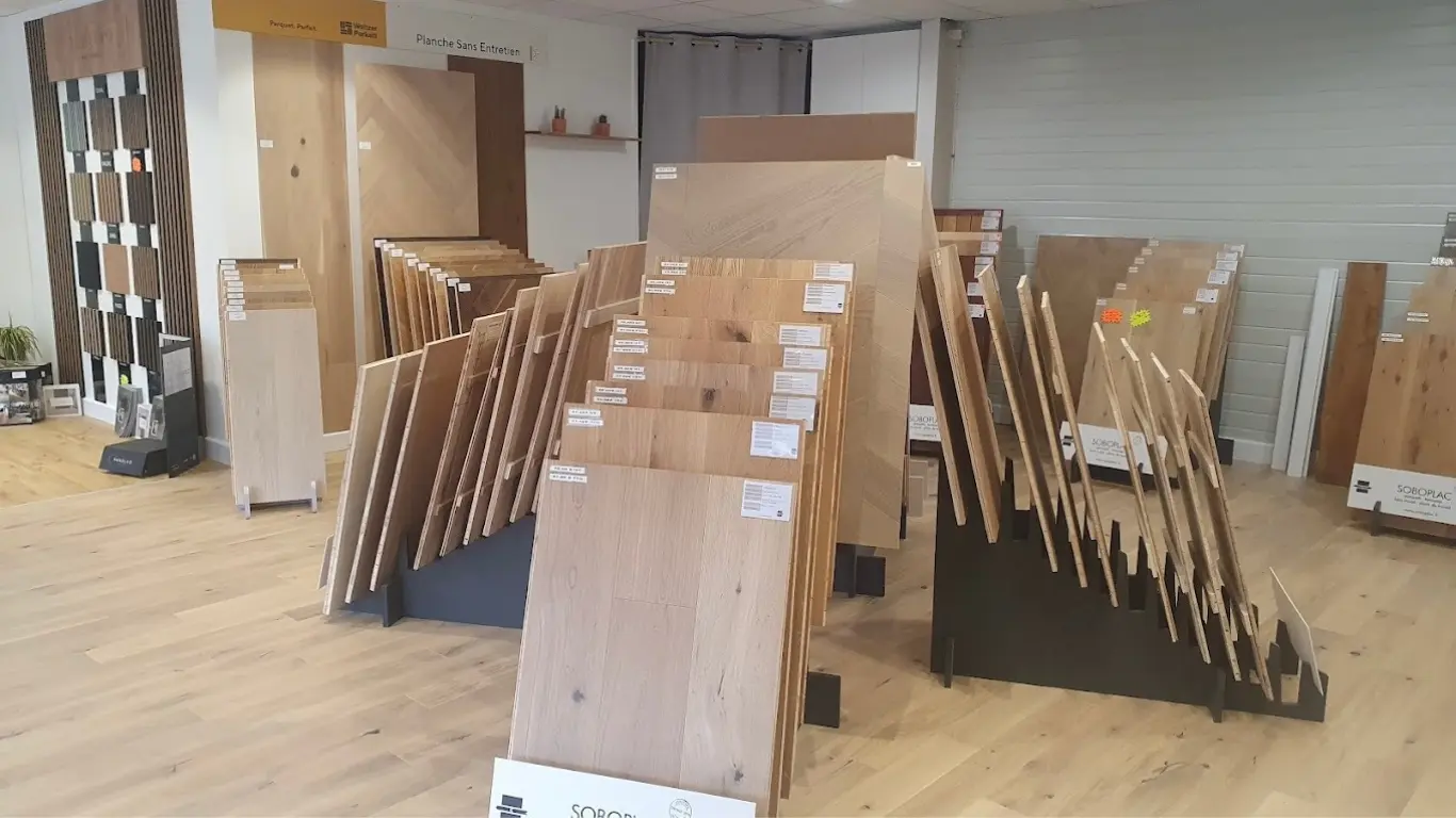 Showroom parquet visite automne choix collection bois